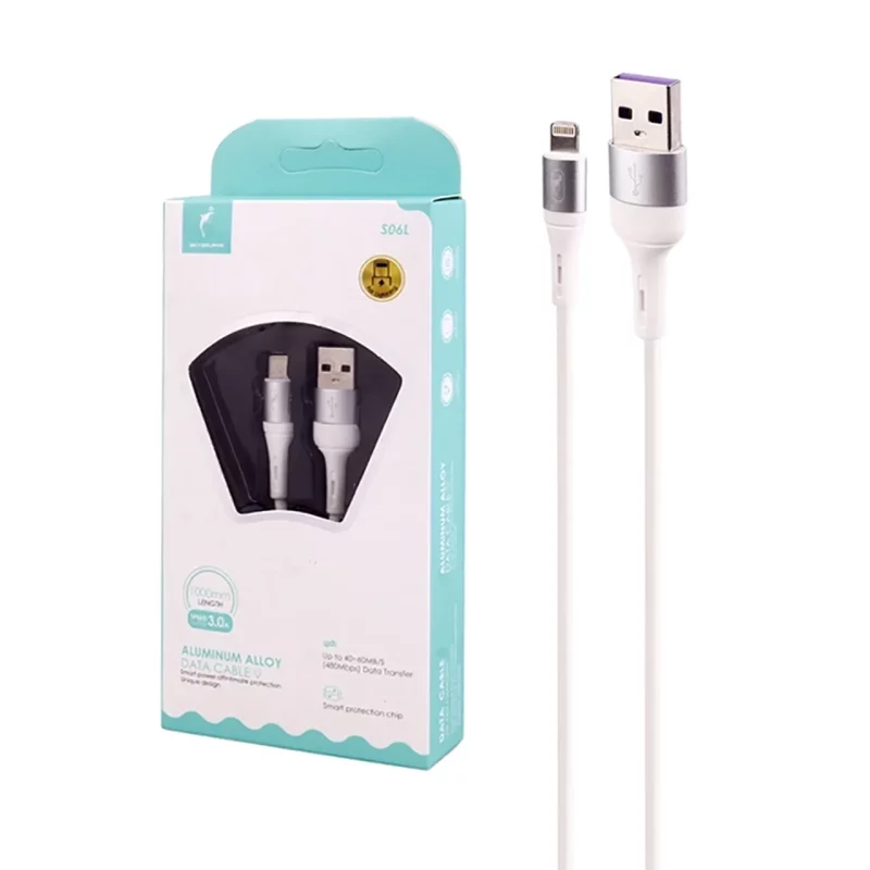کابل شارژ فست آیفون SKY DOLPHIN مدل S06L - سفید - TCO - تصویر 2
