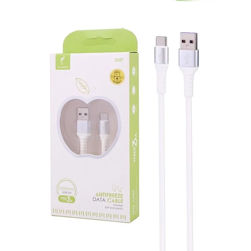 کابل شارژ فست SKY DOLPHIN Type-C مدل S05T - سفید - TCO - تصویر 2