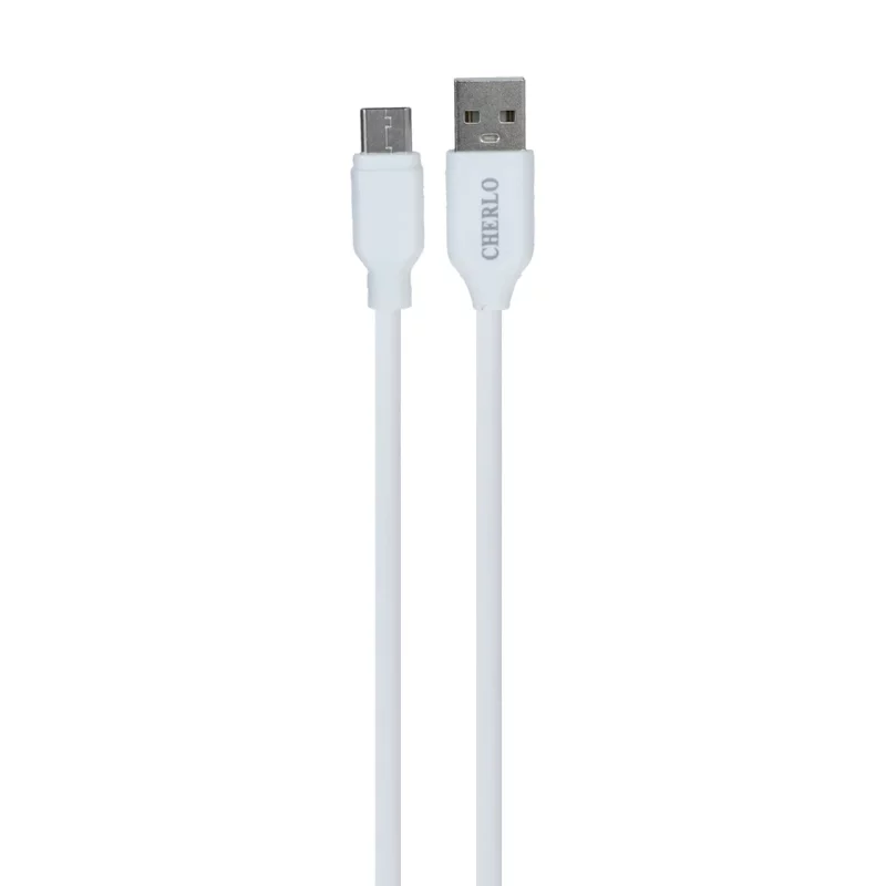 کابل شارژ CHERLO Type-C - سفید - SMO (بدون پک) - تصویر 2