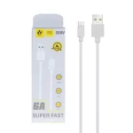کابل شارژ فست اندروید Sasathree مدل S08V - سفید - RYL