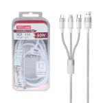 کابل شارژ فست 1.2 متری سه کاره TSCO مدل TCT 111 60W - سفید