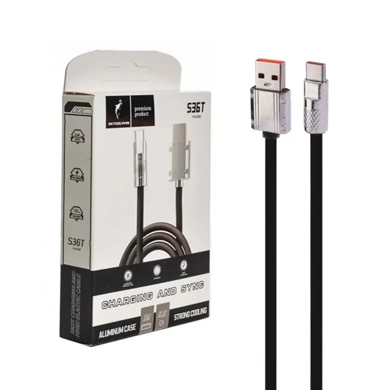 کابل شارژ فست SKY DOLPHIN Type-C مدل S36T - مشکی - RYL - تصویر 2
