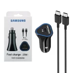 شارژر فندکی فست PD و فست تک پورت Samsung مدل YSC0502 به همراه کابل شارژ Type-C To Type-C - مشکی - YSP