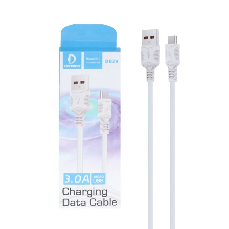 کابل شارژ فست اندروید Denmen مدل D83V - سفید - DST (گارانتی شش ماهه شرکتی) - تصویر 2