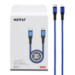 کابل شارژ پاوربانک فست NITU Type-C to Micro USB مدل NC36 - آبی (گارانتی 12 ماه تعویض نیکان همراه)