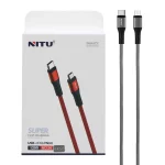 کابل شارژ فست NITU Type-C to Micro USB مدل NC126 - خاکستری (گارانتی 12 ماه تعویض نیکان همراه)
