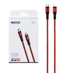 کابل شارژ فست NITU Type-C to Micro USB مدل NC126 - قرمز (گارانتی 12 ماه تعویض نیکان همراه)