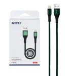 کابل شارژ پاوربانک فست آیفون NITU مدل NC34 - سبز (گارانتی 12 ماه تعویض نیکان همراه)