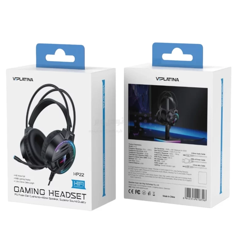 هدفون باسیم گیمینگ VIPLATINA مدل HP22 - مشکی (گارانتی شش ماه تعویض نیکان همراه) - تصویر 5