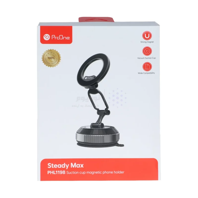 هولدر گوشی موبایل وکیومی مگنتی ProOne مدل Steady Max PHL1198 - مشکی - تصویر 6