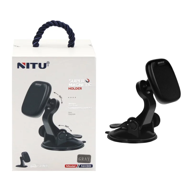 هولدر گوشی موبایل مگنتی پایه دار NITU مدل NH30 - خاکستری - تصویر 2