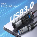 هاب 5 پورت Yesido USB Type-C مدل HB20 100W - خاکستری (گارانتی شش ماه تعویض نیکان همراه) - تصویر 7