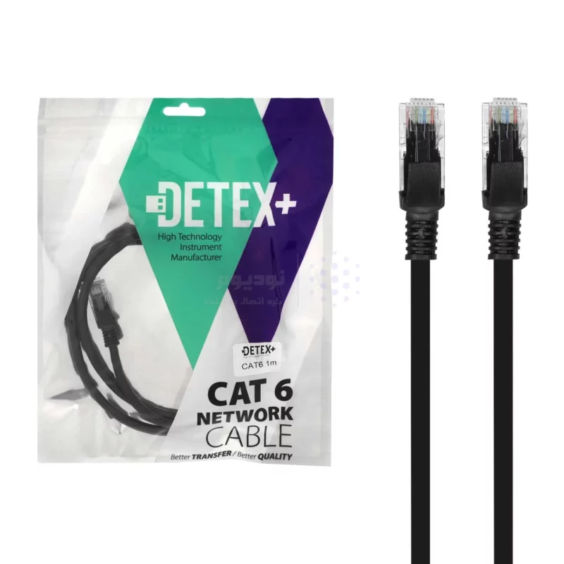 کابل شبکه 1 متری DETEX+ Cat6 - تصویر 3