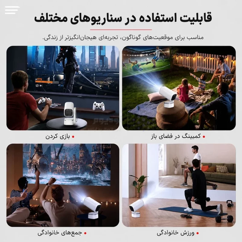 ویدئوپروژکتور Beniuse مدل BE-VP19 - سفید - تصویر 15