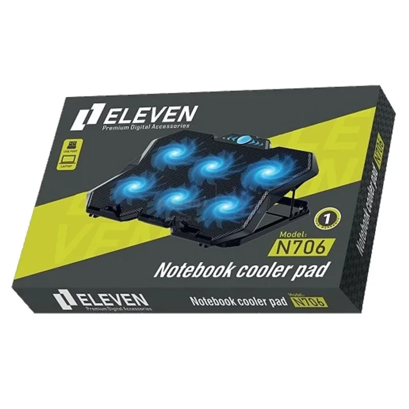 پایه خنک کننده لپ تاپ Eleven مدل N706 - مشکی (گارانتی یکساله شرکتی) - تصویر 5