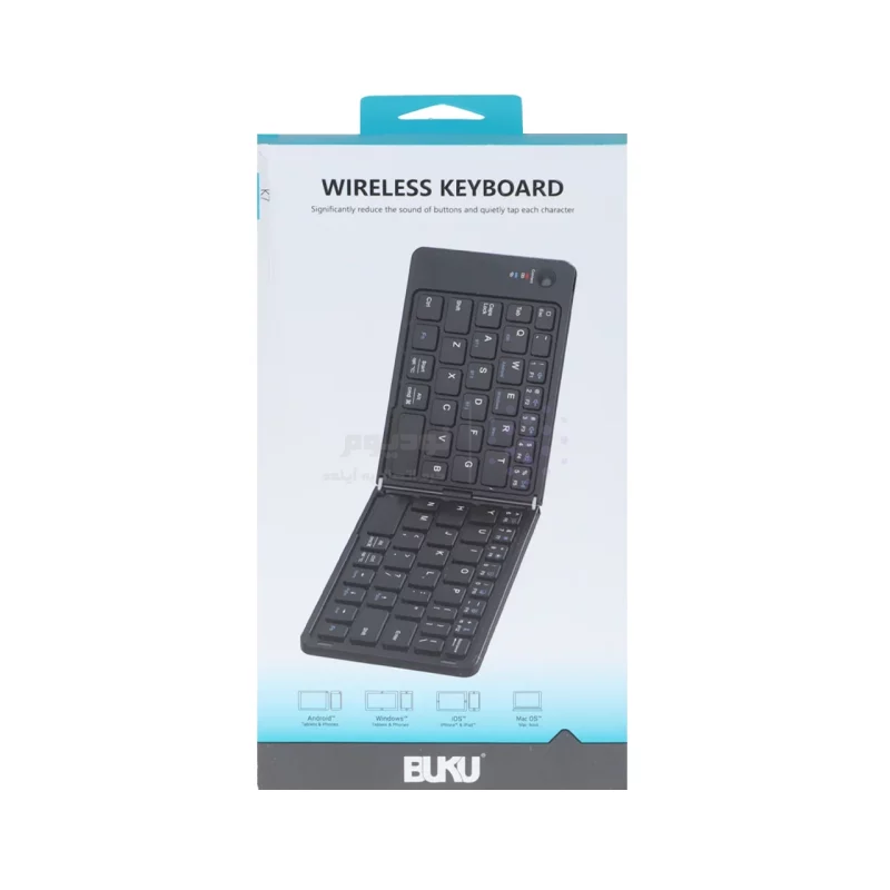 کیبورد بی سیم تاشو Buku مدل K7 - مشکی - MMS (گارانتی شش ماهه YA) - تصویر 6