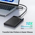 باکس هارد UGREEN USB3.0 مدل US221-30848B - مشکی (گارانتی 18 ماهه آسان پیشرو) - تصویر 4