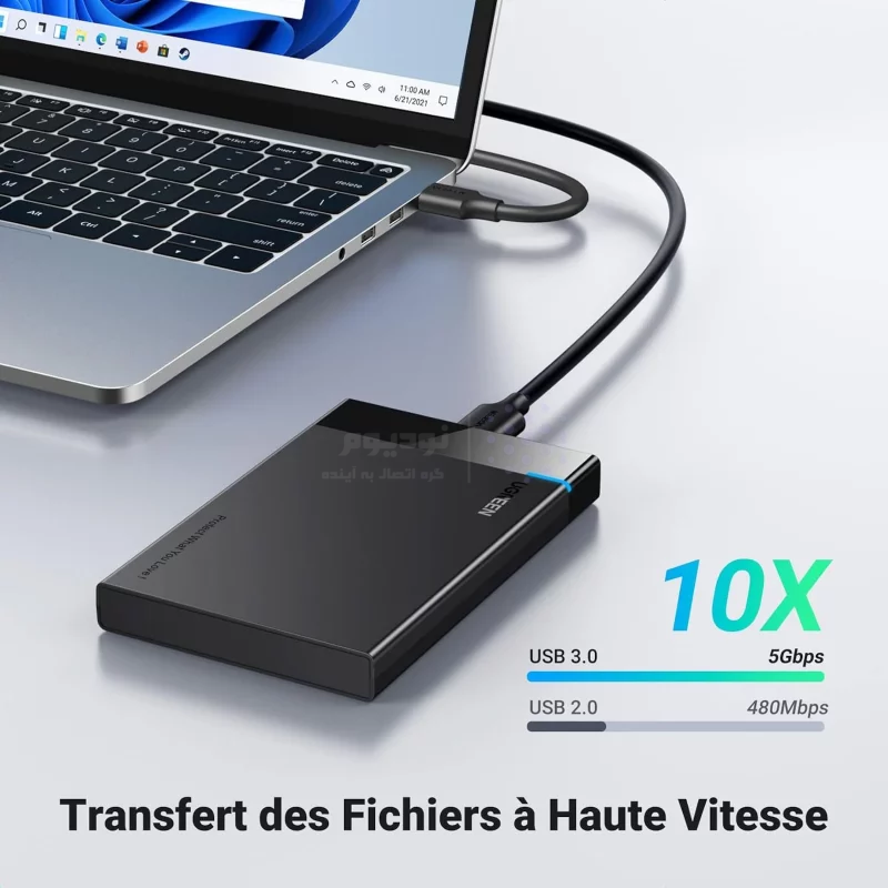 باکس هارد UGREEN USB3.0 مدل US221-30848B - مشکی (گارانتی 18 ماهه آسان پیشرو) - تصویر 4