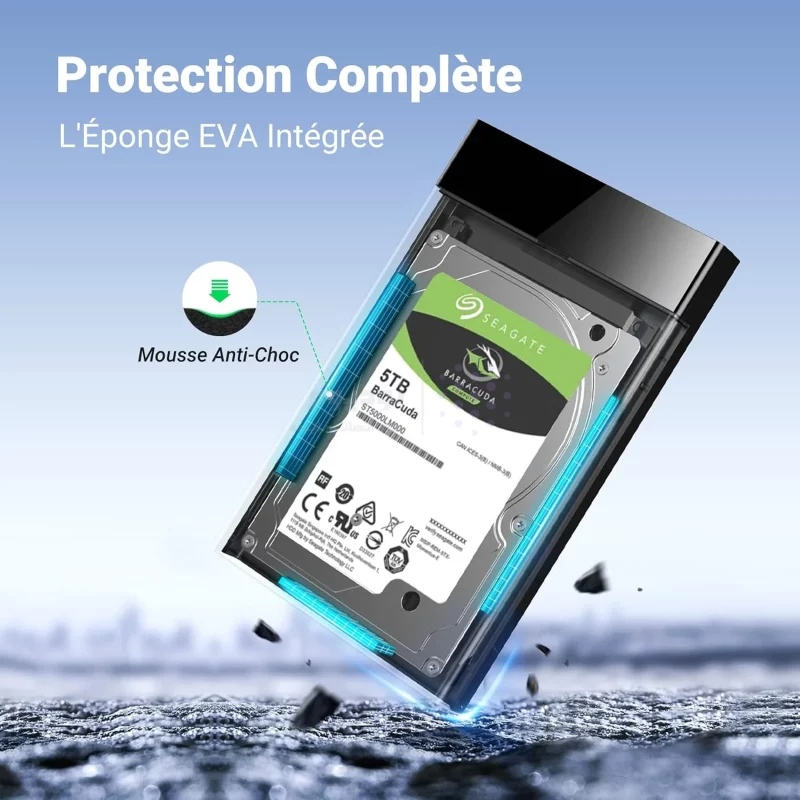 باکس هارد UGREEN USB3.0 مدل US221-30848B - مشکی (گارانتی 18 ماهه آسان پیشرو) - تصویر 6