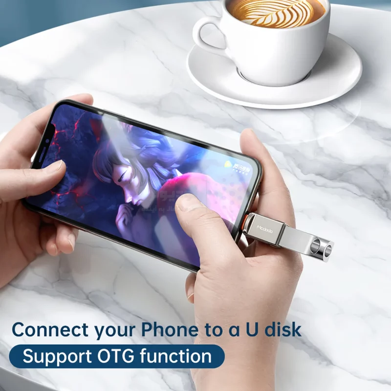 تبدیل Meacces Lightning To USB3.0 مدل OTG-01 - خاکستری - تصویر 4