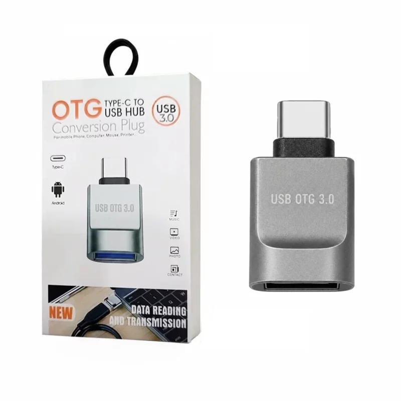 تبدیل USB3.0 OTG Type-C - نقره ای - ASP (گارانتی شش ماهه آروین) - تصویر 2