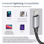 تبدیل Lightning به جک 3.5 میلیمتری مدل GJ-008 - خاکستری - ASP (گارانتی شش ماهه آروین) - تصویر 3