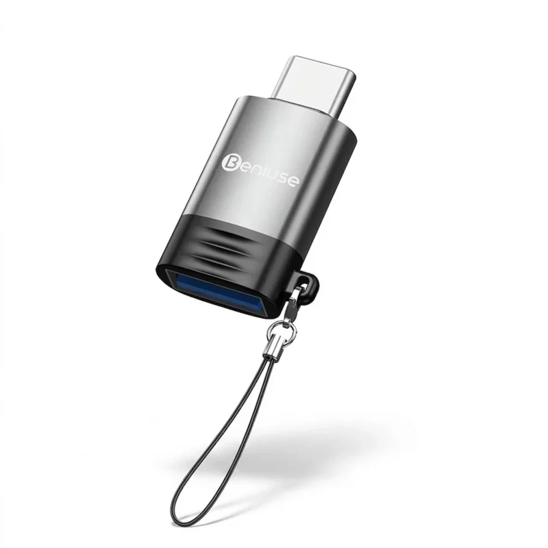 تبدیل Beniuse OTG Type-C To USB مدل BE-TG02 - خاکستری - تصویر 2