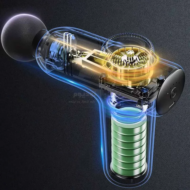 ماساژور شارژی تفنگی Yesido Massage Gun مدل MG01 - مشکی (گارانتی 12 ماه تعویض نیکان همراه) - تصویر 3