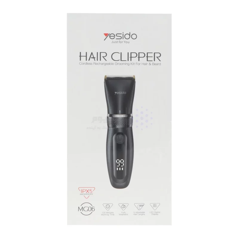 ماشین اصلاح موی سر و صورت شارژی Yesido مدل MG06 - مشکی (گارانتی 12 ماه تعویض نیکان همراه) - تصویر 3