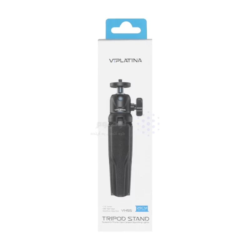 سه پایه نگه دارنده گوشی موبایل و دوربین VIPLATINA مدل VH55 - مشکی (گارانتی 12 ماه تعویض نیکان همراه) - تصویر 8