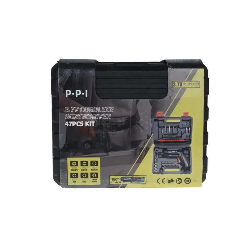 ست پیچ گوشتی شارژی مدل P.P.I بسته 47 عددی - مشکی - تصویر 12