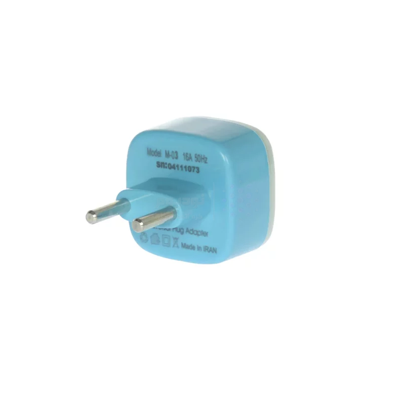 تبدیل برق 3 به 2 CHERLO مدل M-03- آبی - SMO - تصویر 3