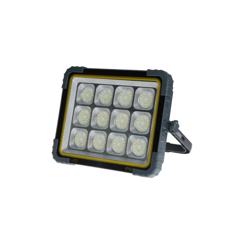 چراغ شارژی کمپینگ پایه دار مدل XJ-D005 (دارای پنل خورشیدی) - طوسی - YSP - تصویر 2