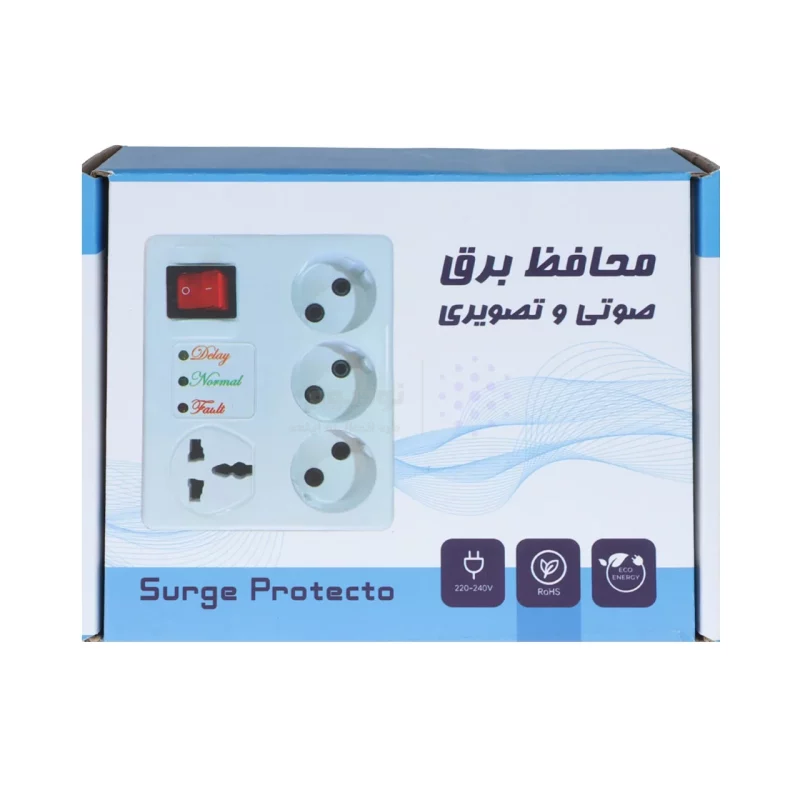 چند راهی برق محافظ دار 4 خانه First - سفید - MMS (گارانتی شش ماهه YA) - تصویر 3