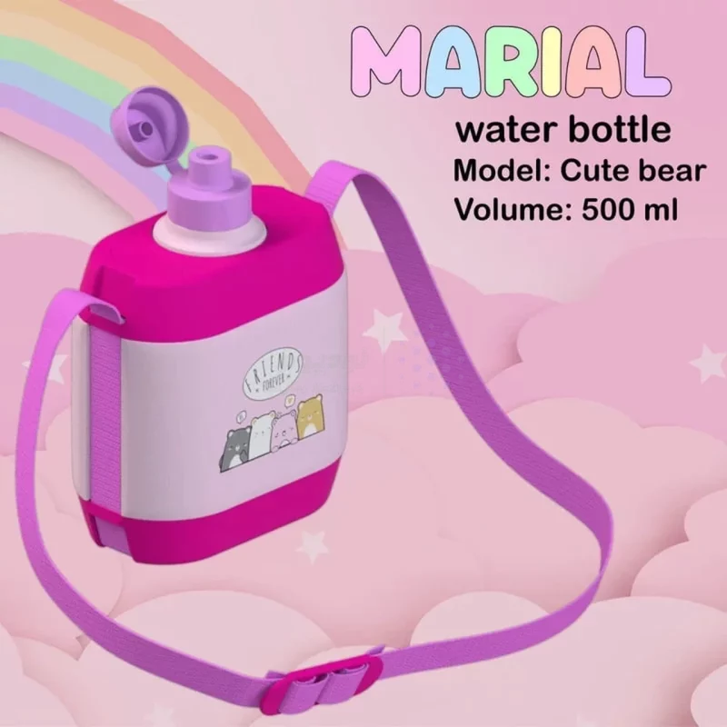 قمقمه iRik مدل Cute Bear حجم 500 میلی لیتر - سرخابی - RYL - تصویر 3