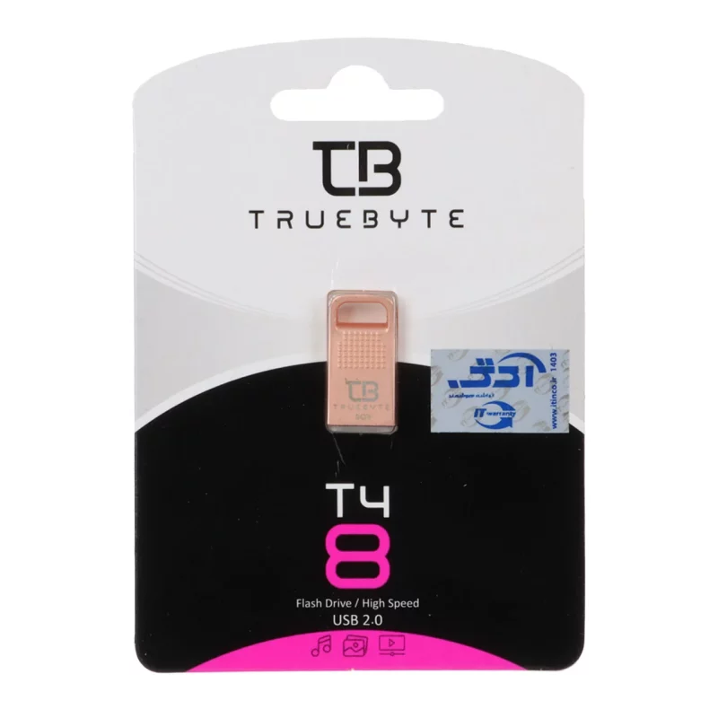 TRUEBYTE T4 USB2.0 Flash Memory - 8GB رزگلد (گارانتی مادام العمر شرکت آی تین) - تصویر 2