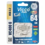 نقره ای Vicco man VC400 USB3.2 Type-c OTG Flash Memory - 64GB