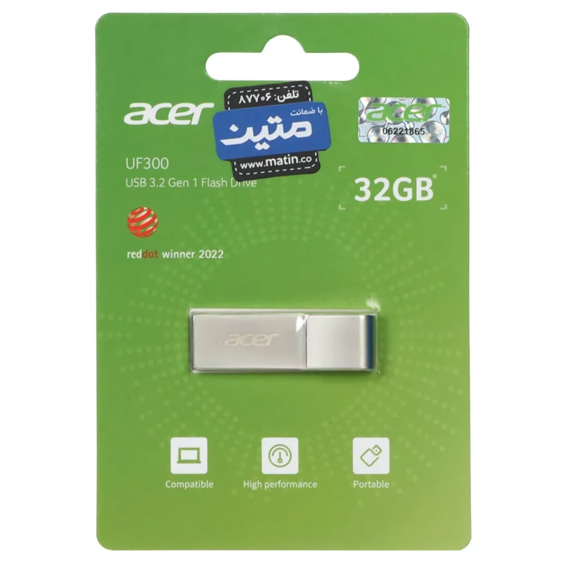 Acer UF300 USB 3.2 Flash Memory - 32GB - نقره ای (گارانتی متین) - تصویر 2