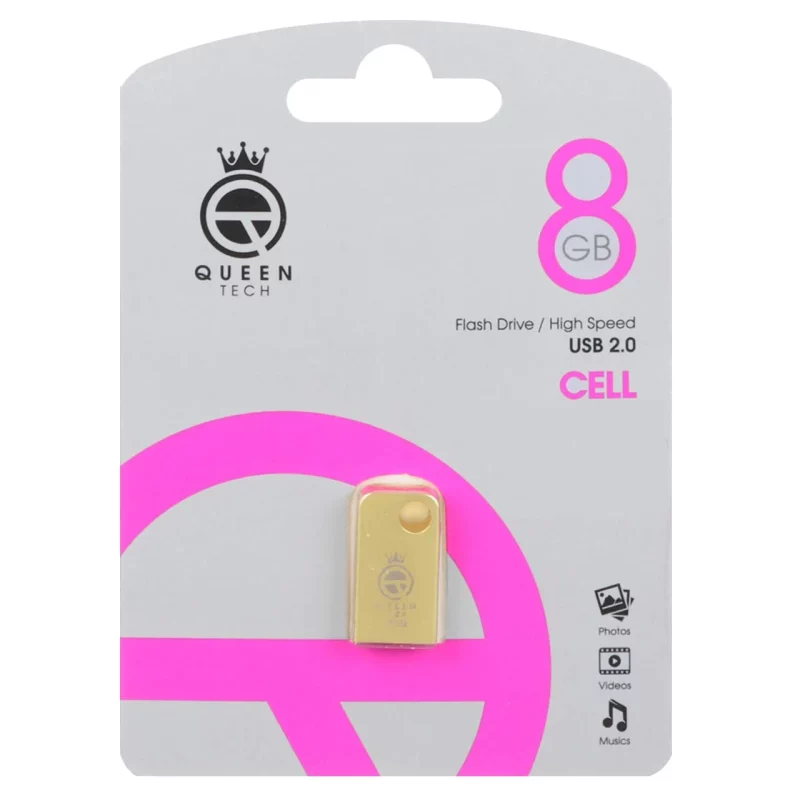 Queen Cell USB2.0 Flash Memory-8GB (گارانتی مادام العمر شرکت آی تین) - تصویر 2