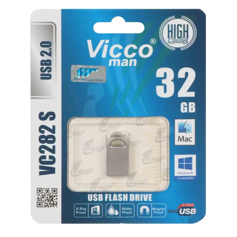 نقره ای Vicco man VC282 S USB2.0 Flash Memory-32GB - تصویر 2