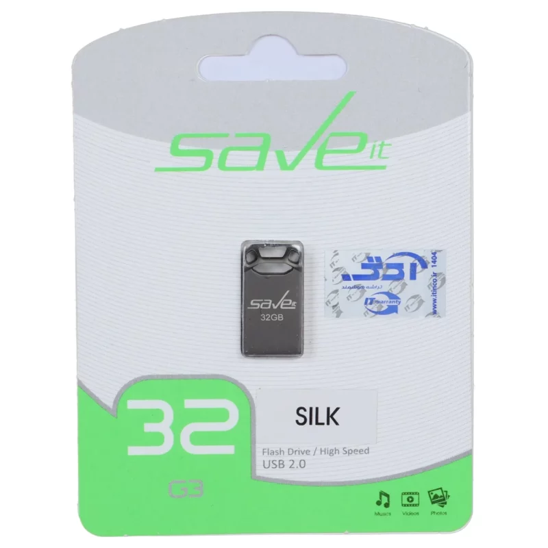 فلش مموری Save it USB2.0 مدل Silk ظرفیت 32GB - مشکی (گارانتی مادام العمر آی تین) - تصویر 2