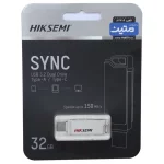فلش مموری Hiksemi USB3.2 Type-C مدل Sync ظرفیت 32GB - نقره ای (گارانتی متین)