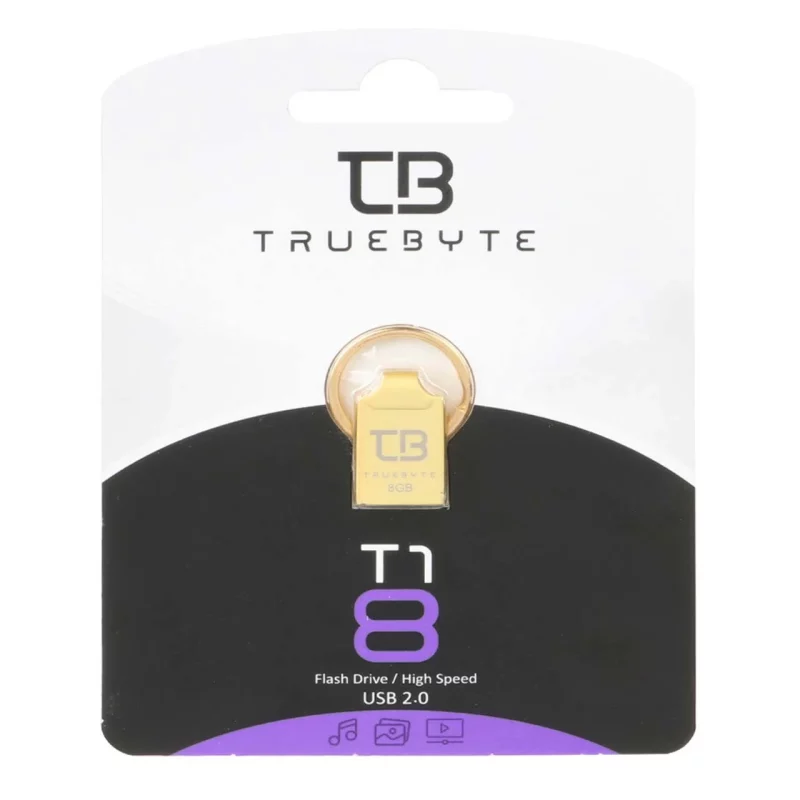 TRUEBYTE T1 USB2.0 Flash Memory-8GB طلایی (گارانتی مادام العمر شرکت آی تین) - تصویر 2