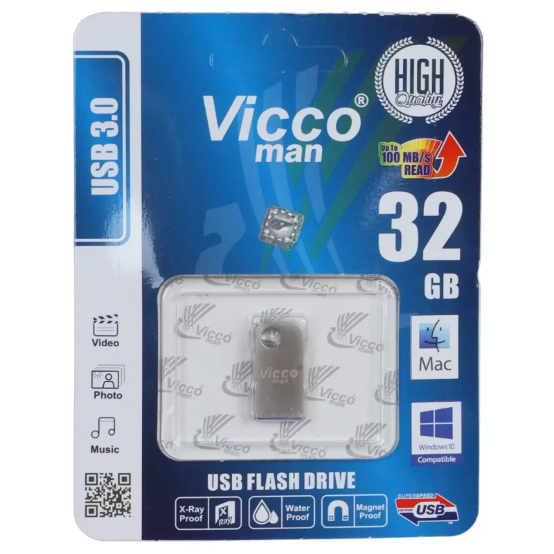 نقره ای (گارانتی مادام‌العمر رایانه نوین سگال) Vicco man VC380 S USB3.0 Flash Memory - 32GB - تصویر 2
