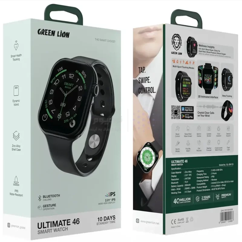 ساعت هوشمند Green Lion مدل Ultimate 41 GNULTMTSM41BK - مشکی (گارانتی 6 ماهه شرکتی) - تصویر 3