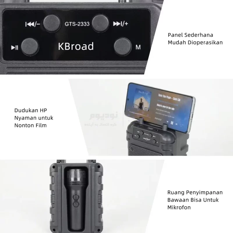 اسپیکر بی سیم GreatNice مدل GTS-2333 - مشکی - TCO - تصویر 7