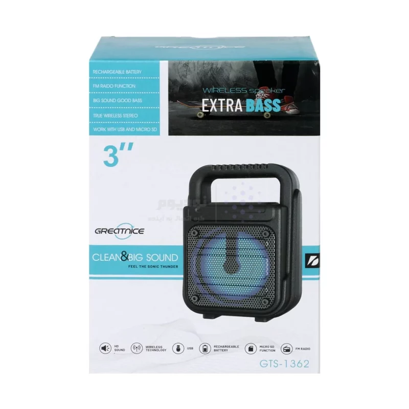 اسپیکر بی سیم EXTRA BASS مدل GTS-1362 - مشکی - TCO - تصویر 7