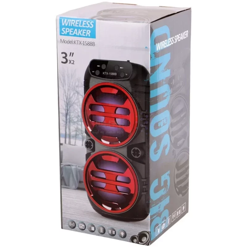 اسپیکر بی سیم BIG SOUND مدل KTX-1588B - مشکی - TCO - تصویر 3