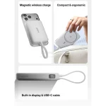پاوربانک وایرلس و فست شارژ Glorimi 22.5W 10000mAh مدل LIGHTCORE MAG - سفید (گارانتی 18 ماهه شرکتی) - تصویر 11