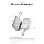 پاوربانک وایرلس و فست شارژ Glorimi 22.5W 10000mAh مدل LIGHTCORE MAG - سفید (گارانتی 18 ماهه شرکتی) - تصویر 10
